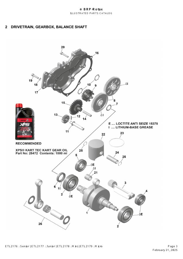 ROTAX MAX EVO - DRIVETRAIN / GEARBOX / BALANCE SHAFT