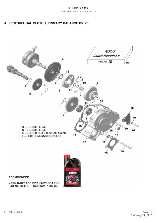 ROTAX DD2 - CLUTCH / PRIMARY BALANCE DRIVE