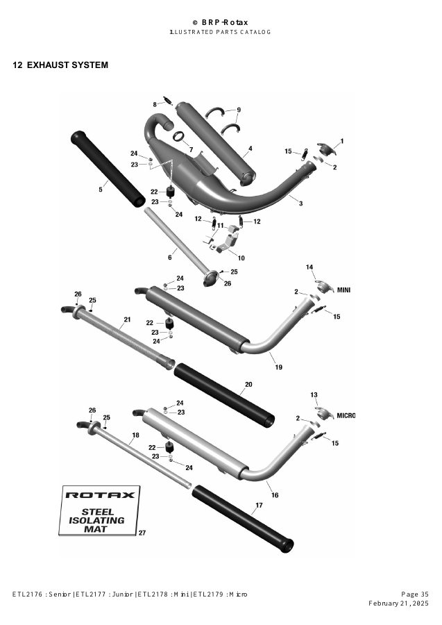 ROTAX MAX EVO - EXHAUST SYSTEM