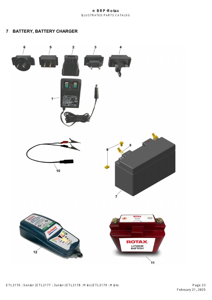 ROTAX MAX EVO - BATTERY / BATTERY CHARGER