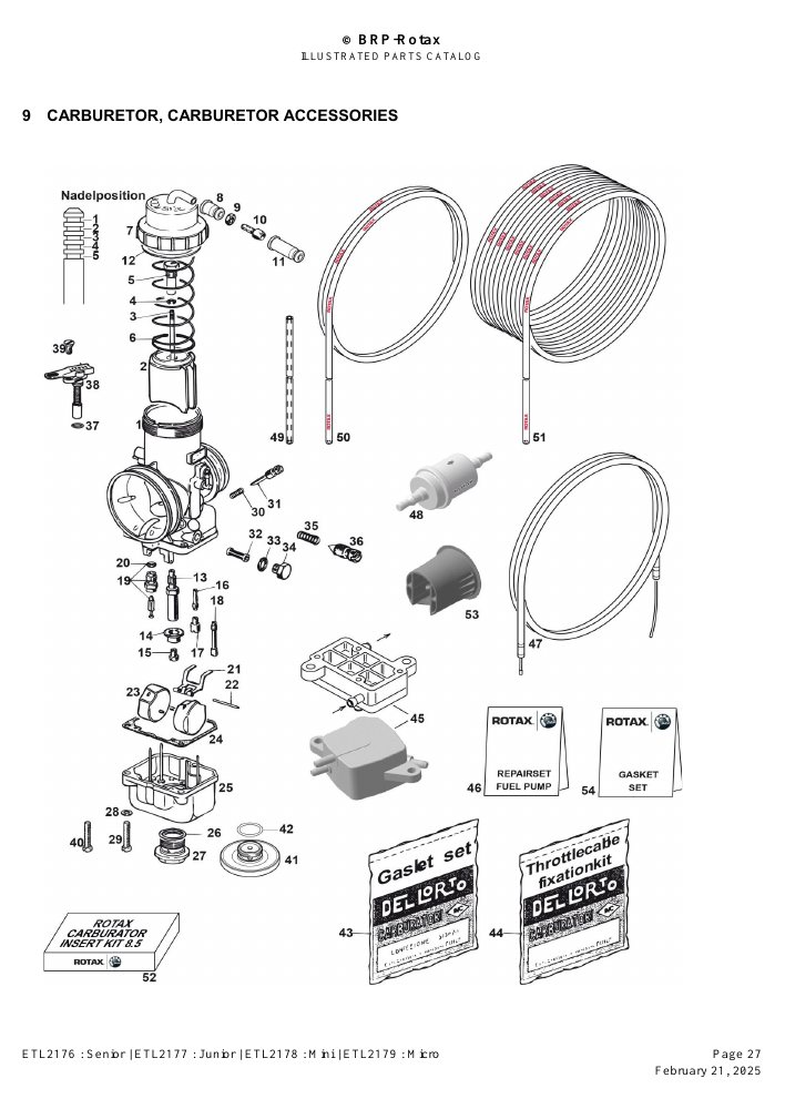 ROTAX MAX EVO - CARBURETOR / ACCESSORIES