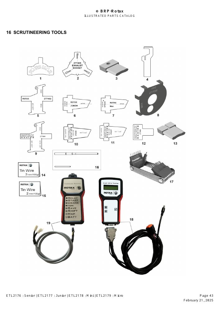 ROTAX MAX EVO - SCRUTINEERING TOOLS